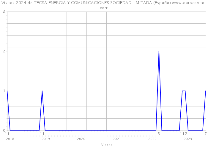 Visitas 2024 de TECSA ENERGIA Y COMUNICACIONES SOCIEDAD LIMITADA (España) 