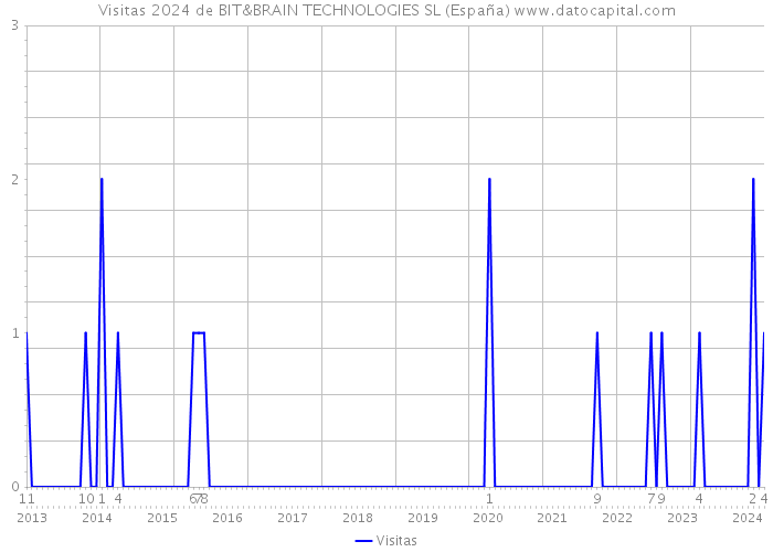 Visitas 2024 de BIT&BRAIN TECHNOLOGIES SL (España) 