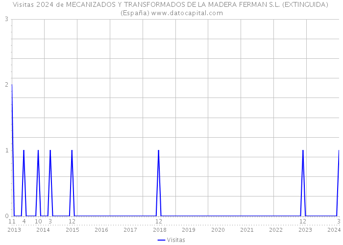 Visitas 2024 de MECANIZADOS Y TRANSFORMADOS DE LA MADERA FERMAN S.L. (EXTINGUIDA) (España) 