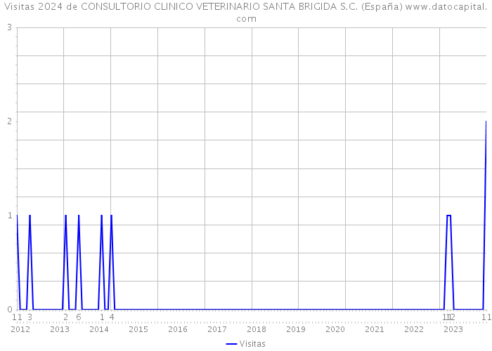 Visitas 2024 de CONSULTORIO CLINICO VETERINARIO SANTA BRIGIDA S.C. (España) 