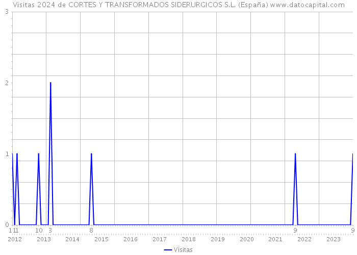 Visitas 2024 de CORTES Y TRANSFORMADOS SIDERURGICOS S.L. (España) 