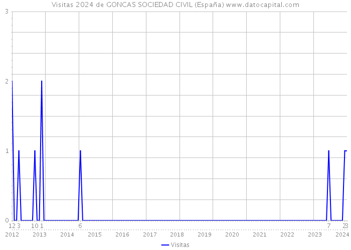 Visitas 2024 de GONCAS SOCIEDAD CIVIL (España) 