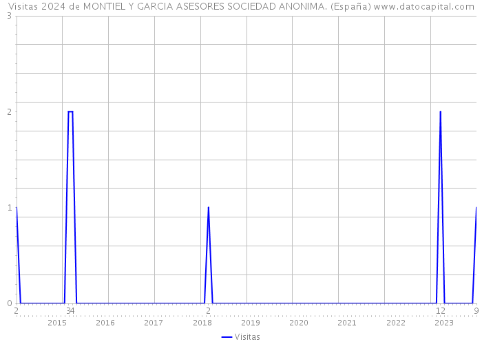 Visitas 2024 de MONTIEL Y GARCIA ASESORES SOCIEDAD ANONIMA. (España) 