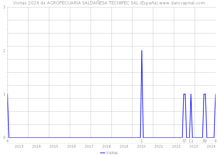 Visitas 2024 de AGROPECUARIA SALDAÑESA TECNIPEC SAL (España) 