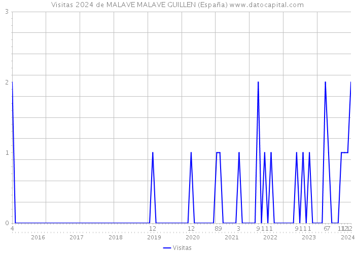 Visitas 2024 de MALAVE MALAVE GUILLEN (España) 