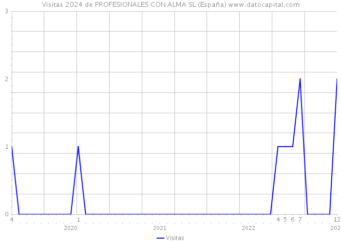 Visitas 2024 de PROFESIONALES CON ALMA SL (España) 