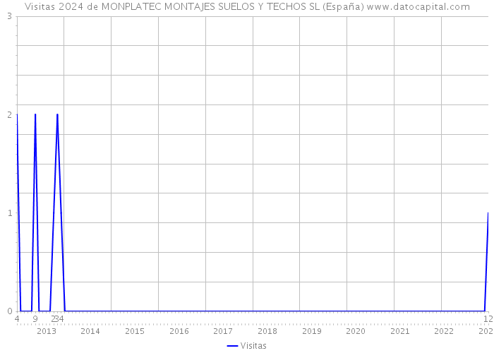 Visitas 2024 de MONPLATEC MONTAJES SUELOS Y TECHOS SL (España) 