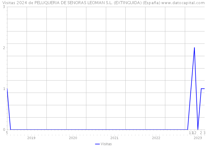 Visitas 2024 de PELUQUERIA DE SENORAS LEOMAN S.L. (EXTINGUIDA) (España) 