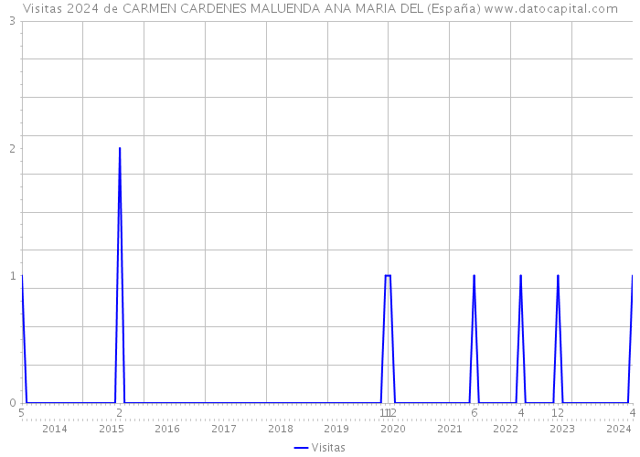 Visitas 2024 de CARMEN CARDENES MALUENDA ANA MARIA DEL (España) 
