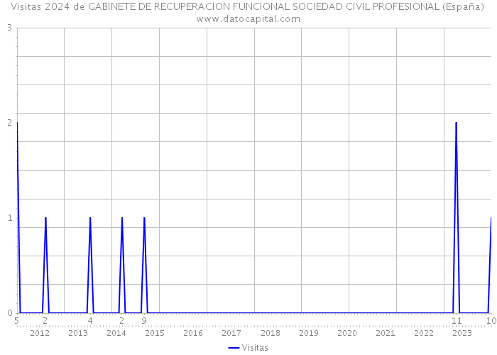 Visitas 2024 de GABINETE DE RECUPERACION FUNCIONAL SOCIEDAD CIVIL PROFESIONAL (España) 