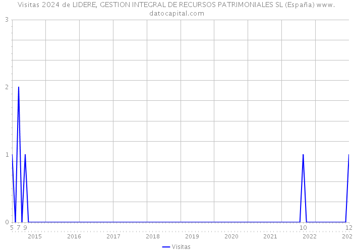 Visitas 2024 de LIDERE, GESTION INTEGRAL DE RECURSOS PATRIMONIALES SL (España) 
