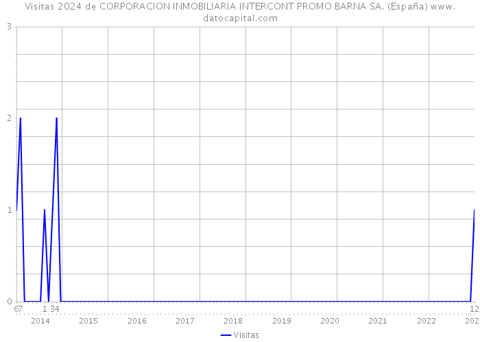 Visitas 2024 de CORPORACION INMOBILIARIA INTERCONT PROMO BARNA SA. (España) 