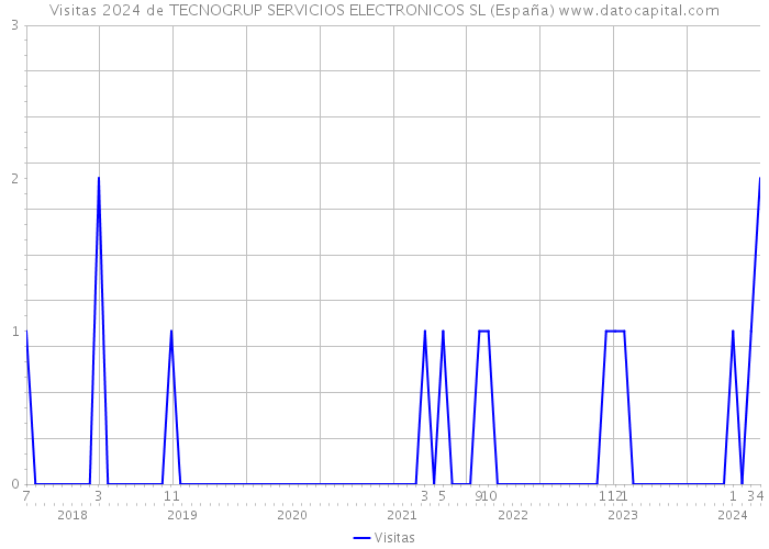 Visitas 2024 de TECNOGRUP SERVICIOS ELECTRONICOS SL (España) 