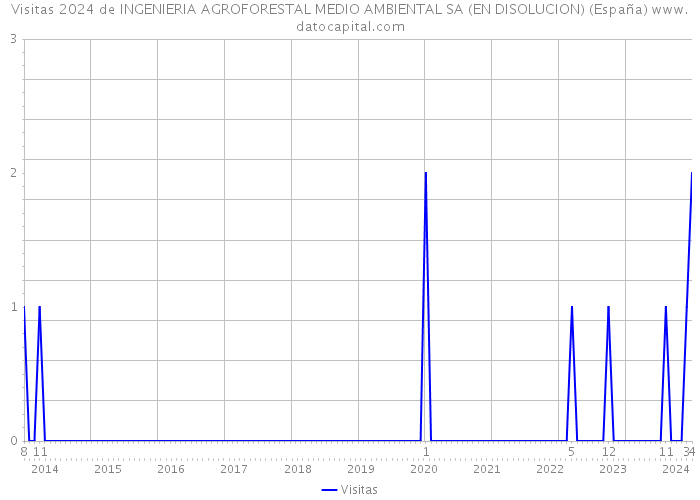 Visitas 2024 de INGENIERIA AGROFORESTAL MEDIO AMBIENTAL SA (EN DISOLUCION) (España) 