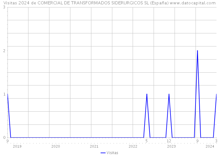Visitas 2024 de COMERCIAL DE TRANSFORMADOS SIDERURGICOS SL (España) 