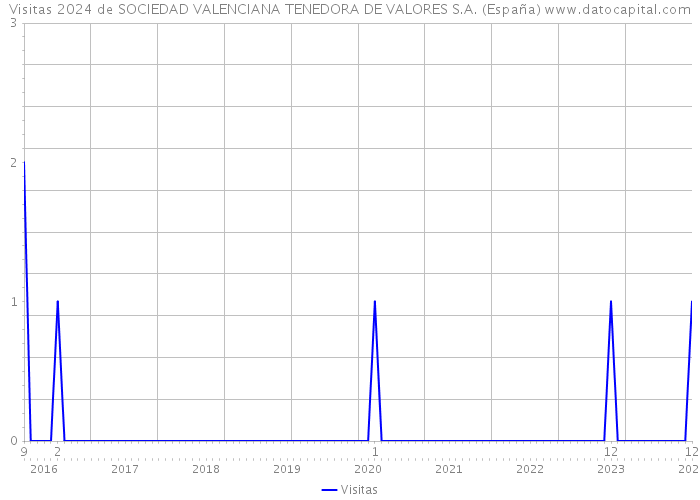 Visitas 2024 de SOCIEDAD VALENCIANA TENEDORA DE VALORES S.A. (España) 