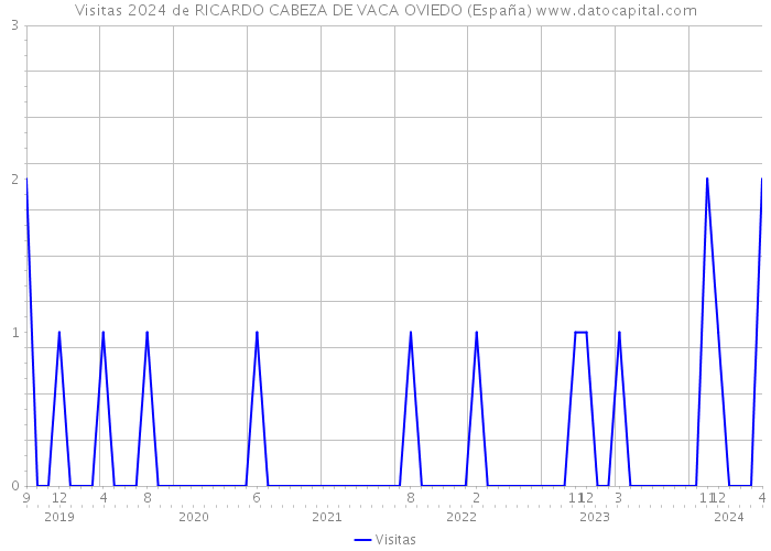 Visitas 2024 de RICARDO CABEZA DE VACA OVIEDO (España) 