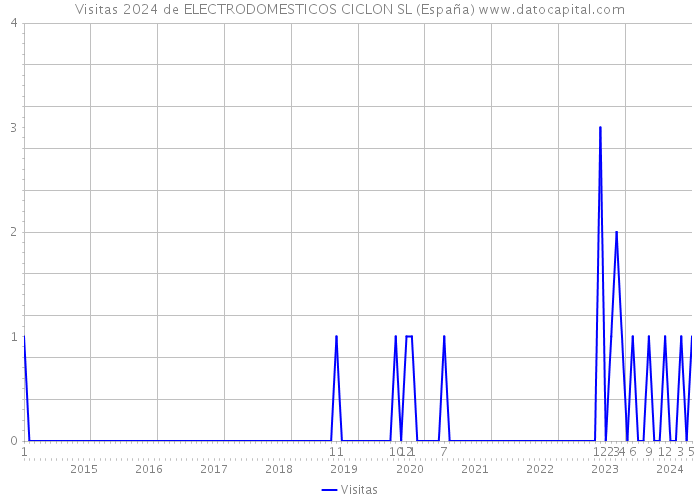 Visitas 2024 de ELECTRODOMESTICOS CICLON SL (España) 