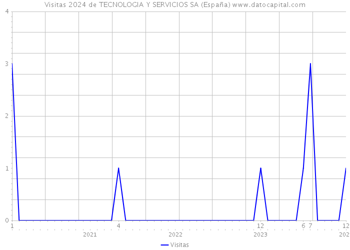 Visitas 2024 de TECNOLOGIA Y SERVICIOS SA (España) 