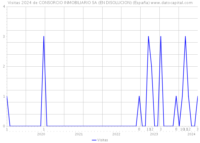 Visitas 2024 de CONSORCIO INMOBILIARIO SA (EN DISOLUCION) (España) 