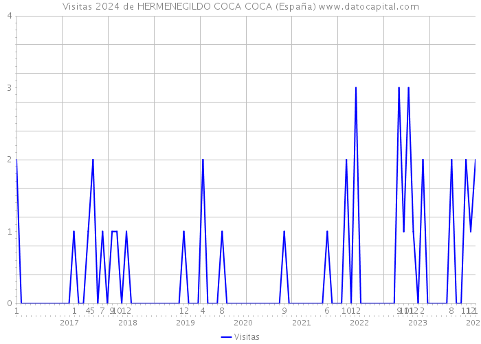 Visitas 2024 de HERMENEGILDO COCA COCA (España) 