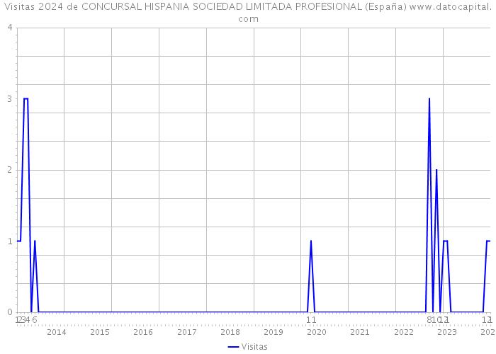 Visitas 2024 de CONCURSAL HISPANIA SOCIEDAD LIMITADA PROFESIONAL (España) 