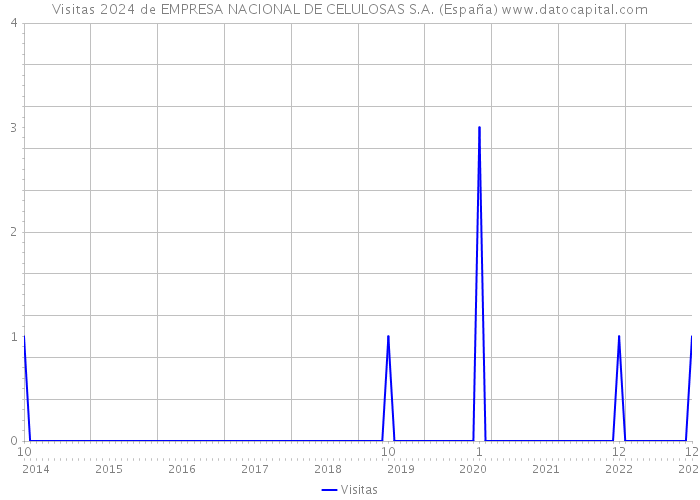 Visitas 2024 de EMPRESA NACIONAL DE CELULOSAS S.A. (España) 