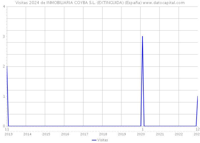 Visitas 2024 de INMOBILIARIA COYBA S.L. (EXTINGUIDA) (España) 