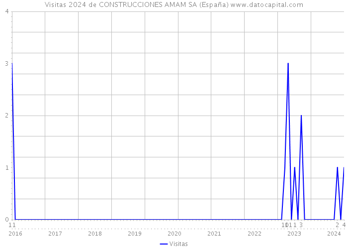 Visitas 2024 de CONSTRUCCIONES AMAM SA (España) 