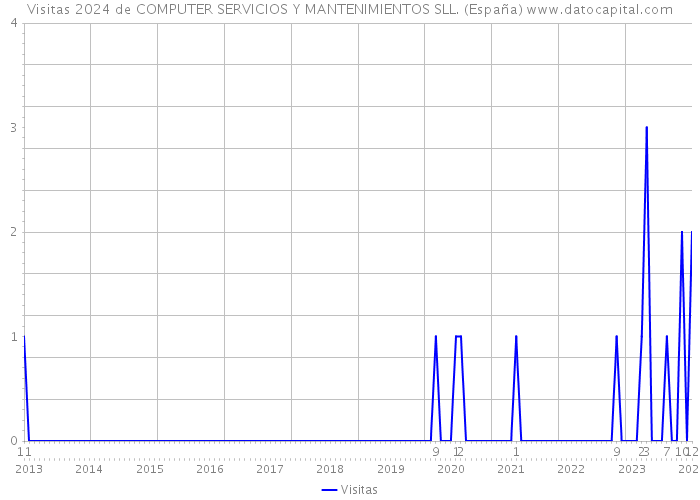 Visitas 2024 de COMPUTER SERVICIOS Y MANTENIMIENTOS SLL. (España) 