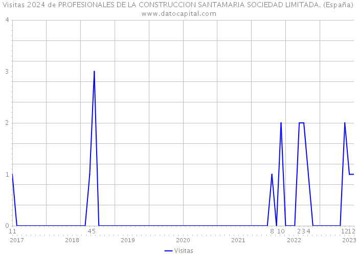 Visitas 2024 de PROFESIONALES DE LA CONSTRUCCION SANTAMARIA SOCIEDAD LIMITADA. (España) 