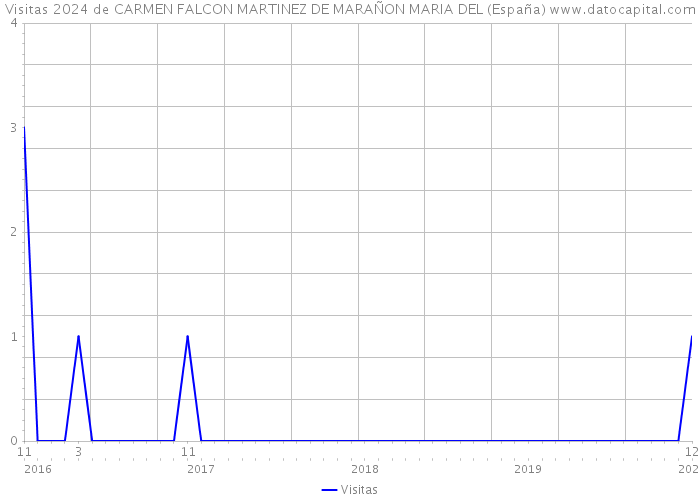 Visitas 2024 de CARMEN FALCON MARTINEZ DE MARAÑON MARIA DEL (España) 