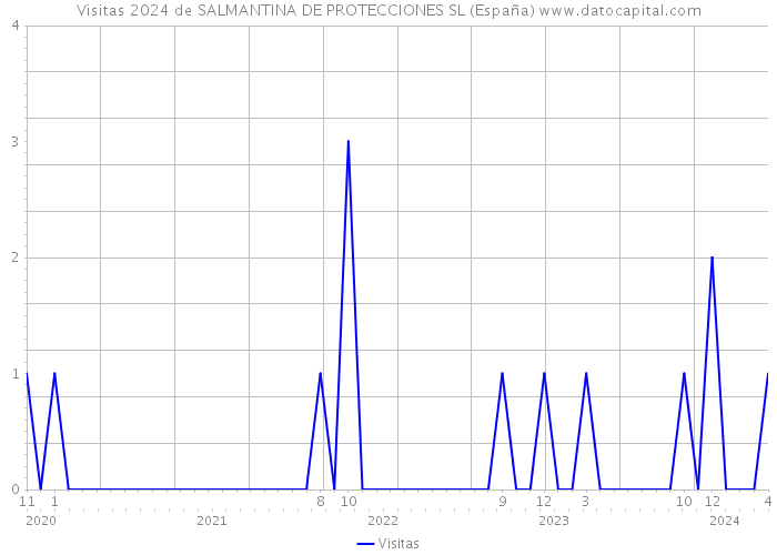 Visitas 2024 de SALMANTINA DE PROTECCIONES SL (España) 