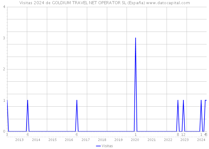 Visitas 2024 de GOLDIUM TRAVEL NET OPERATOR SL (España) 