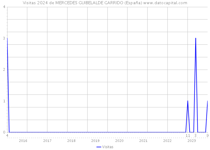 Visitas 2024 de MERCEDES GUIBELALDE GARRIDO (España) 
