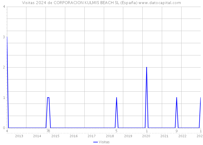 Visitas 2024 de CORPORACION KULMIS BEACH SL (España) 