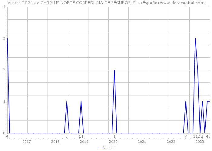 Visitas 2024 de CARPLUS NORTE CORREDURIA DE SEGUROS, S.L. (España) 