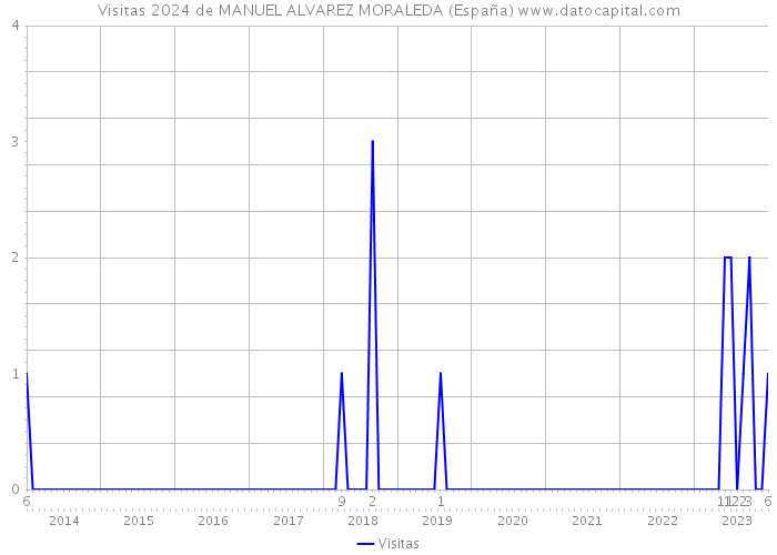 Visitas 2024 de MANUEL ALVAREZ MORALEDA (España) 