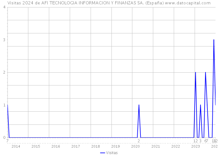Visitas 2024 de AFI TECNOLOGIA INFORMACION Y FINANZAS SA. (España) 
