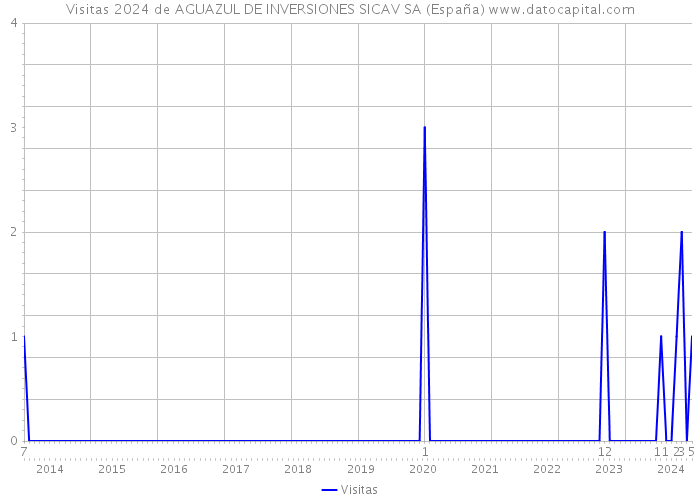 Visitas 2024 de AGUAZUL DE INVERSIONES SICAV SA (España) 