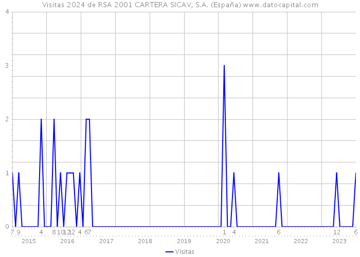 Visitas 2024 de RSA 2001 CARTERA SICAV, S.A. (España) 