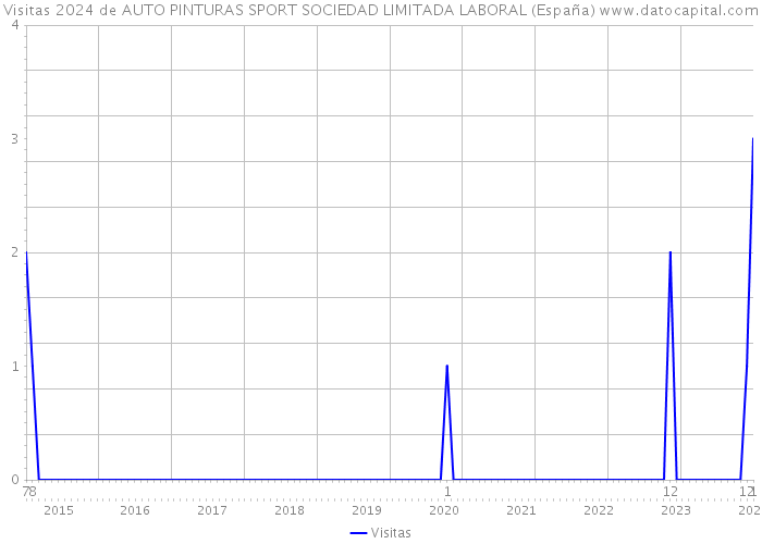 Visitas 2024 de AUTO PINTURAS SPORT SOCIEDAD LIMITADA LABORAL (España) 