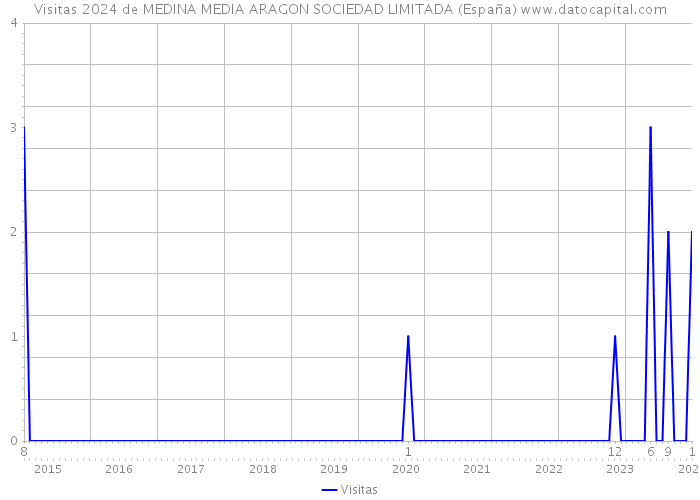 Visitas 2024 de MEDINA MEDIA ARAGON SOCIEDAD LIMITADA (España) 