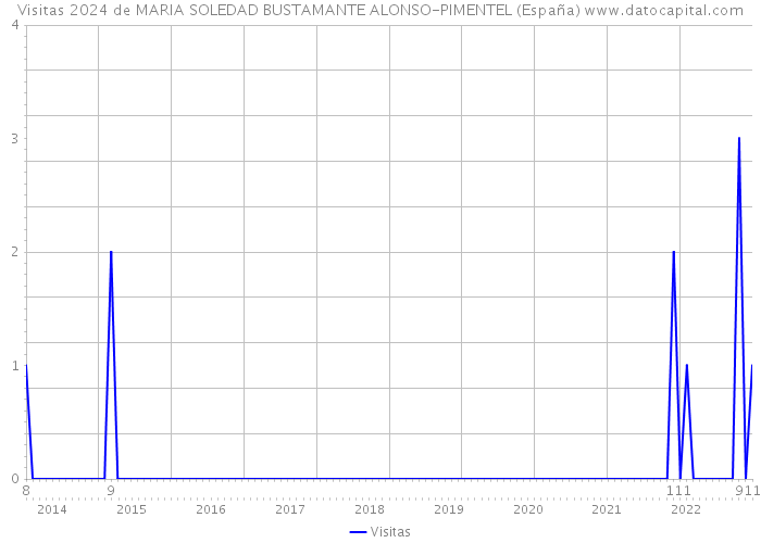 Visitas 2024 de MARIA SOLEDAD BUSTAMANTE ALONSO-PIMENTEL (España) 