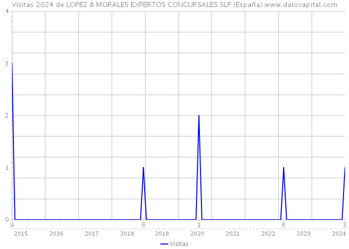 Visitas 2024 de LOPEZ & MORALES EXPERTOS CONCURSALES SLP (España) 