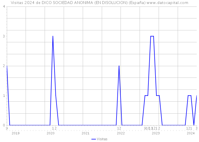 Visitas 2024 de DICO SOCIEDAD ANONIMA (EN DISOLUCION) (España) 