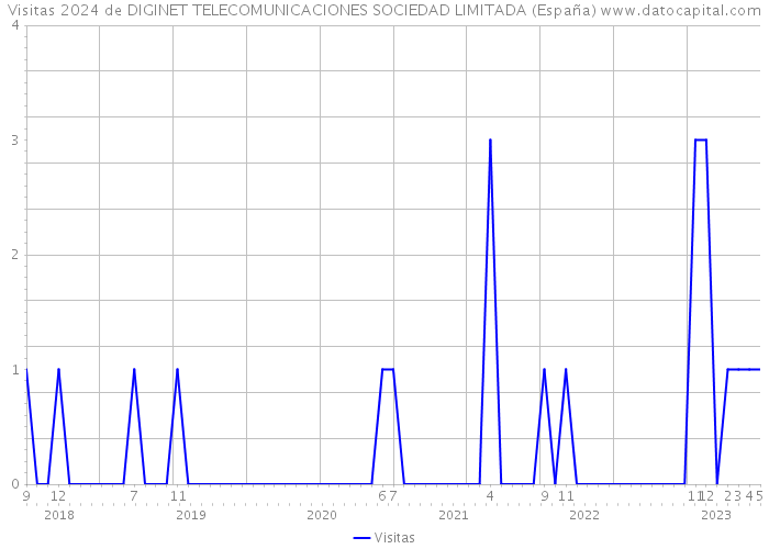 Visitas 2024 de DIGINET TELECOMUNICACIONES SOCIEDAD LIMITADA (España) 
