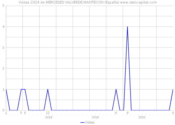 Visitas 2024 de MERCEDES VALVERDE MANTECON (España) 