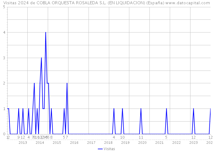 Visitas 2024 de COBLA ORQUESTA ROSALEDA S.L. (EN LIQUIDACION) (España) 