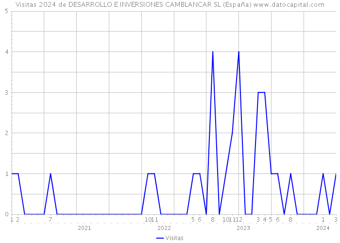 Visitas 2024 de DESARROLLO E INVERSIONES CAMBLANCAR SL (España) 